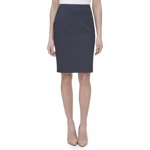 NWT Tommy Hilfiger Slim Jacquard  Skirt - Picture 1 of 14